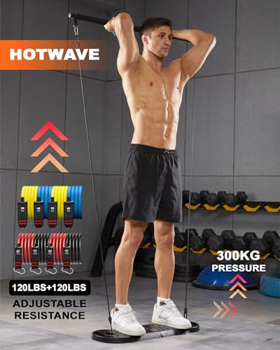 HOTWAVE Equipamento de treino portátil com 20 acessórios de ginástica. 20 em 1 prancha de fitness, b