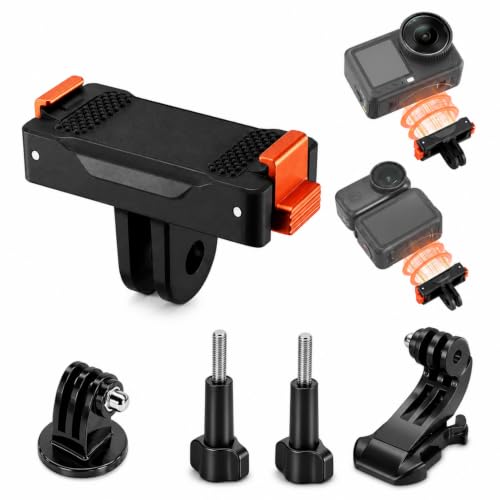 Image of Yantralay 4 in1 Magnetic Adapter Mount Compatible with D JI Os mo Action 6 & Os mo Nano | Dual-Claw Quick Release Mount with 2 Thumb Screws, J Hook & Tripod Adapter | OS MO Action 6 Accessories