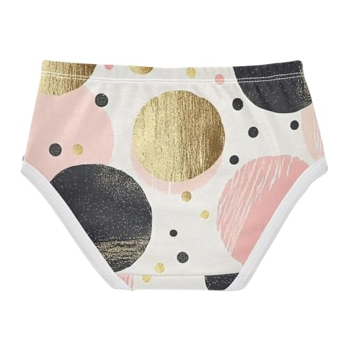 Colorful Dots Print Girls' Underwear for Daily Wear Comfort Underwear for Young Girls in Sizes 2T,3T, 4T, 5T, 6Y and 8Y2
