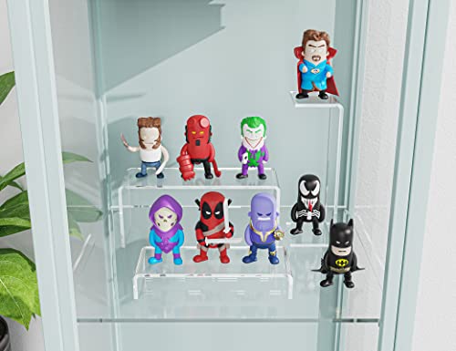 Kcrystenia Acrylic Display Risers, 6Pcs Rectangular Clear Acrylic Stand Dessert Stand Acrylic Showcase Collectibles Display Stand For Retail Shoe, Pop Figures, Cupcakes, Jewelry, Perfume Stand #TOP2