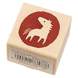 年始スタンプ年賀状用 ニューイヤーワンポイントスタンプ こどものかお Stamp for New Years greeting card (振り返り馬)