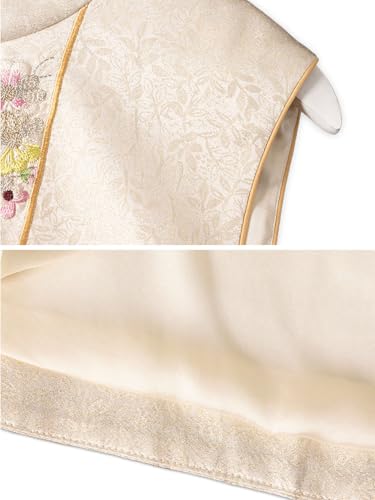Chaleco de seda jacquard HangErFeng XXL con bordado Ruyi flor de melocotón 4