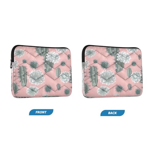 Funda para portátil 13-14 pulgadas impermeable con diseño cactus rosa miniatura 2