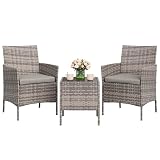 GAOMON Grey 3-Piece Conversation Set