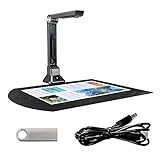 TTLIFE Escáner de Documentos portátil, cámara de Documentos Escáner de Alta definición de 10 MP Escáner USB A4 con proyección en Tiempo Real Grabación de Video Reconocimiento de Texto OCR