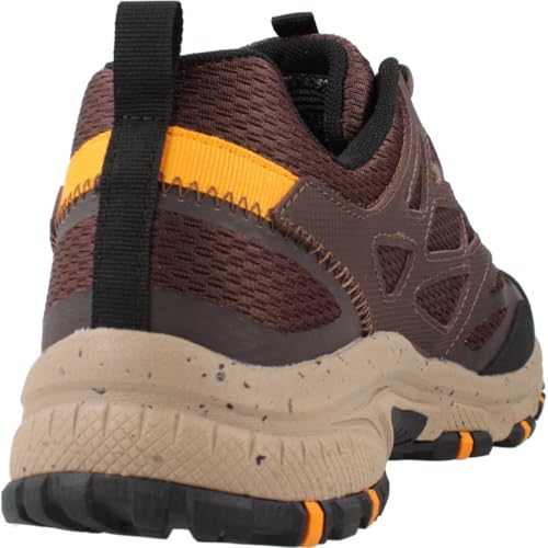 Skechers Herren Hillcrest Sneaker, Braunes Ledernetz Synthetischer Besatz, 42.5 EU – Ansicht 4