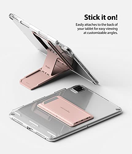 Image of Ringke Outstanding Multi-Angle Adhesive, Spring-Action with Non-Slip Pad Stand for Tablets, E-Readers and Phones - Peach Pink