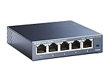 TP-Link TL-SG105 5-Port Gigabit Ethernet Splitter Switch, 5 RJ45 Metal Ports 10/100/1000 Mbps Network Switch, Desktop/Wall-Mount, IGMP Snooping, Extend Wired Network for Home Offices, Steel Case - Image 4