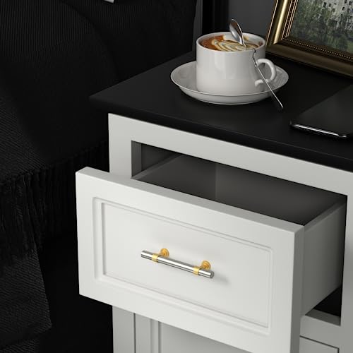 homdiy 20 Pack 5 Inch Hole Center Brushed Nickel and Gold Cabinet Pulls by homdiy - Used condition - Image 6