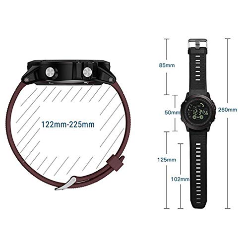 Rosebear Outdoor sporthorloge, waterdicht, Bluetooth 4.0, lange stand-by, tactische militaire polshorloge, stappenteller… - Image 5