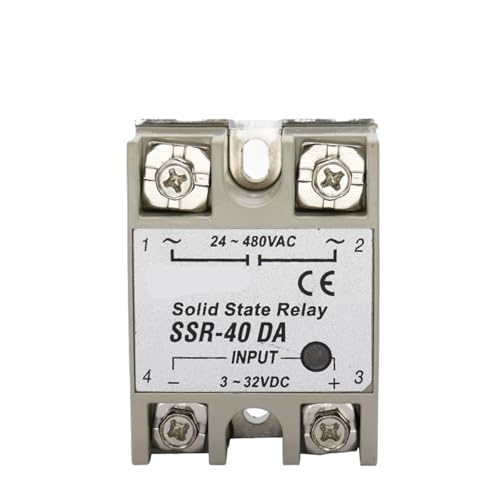 Relé de estado sólido SSR-40DA monofásico de control CC a CA de 40A para automatización