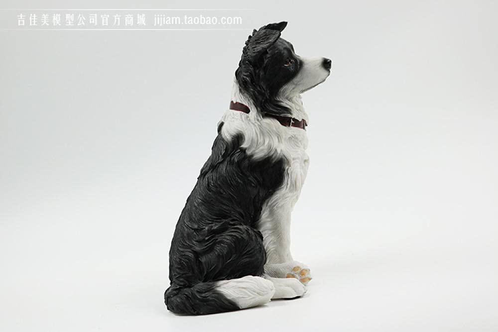 Amazon.co.jp: 彫刻ボーダーコリーシミュレーション犬モデル座っている
