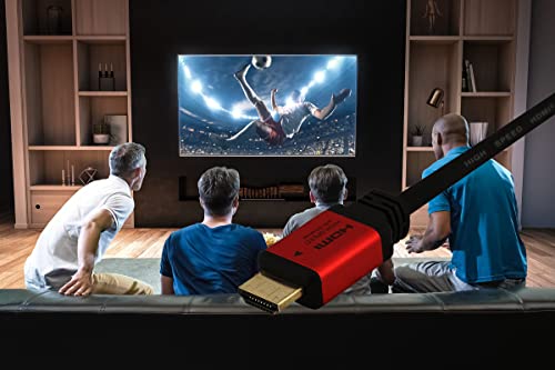 Image of C&E High Speed Ultra HDMI Cable CL3 Rated (25 Feet /7.6 Meter) with Ethernet, Supports (4Kx2K@60HZ), Video 4K UHD 2160p, HD 1080p, 3D, Xbox PlayStation PS3 Audio Return, Version Red (3 Pack)