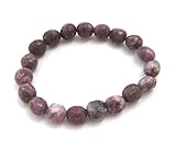Jedes Stück ist einzigartig. Amaryllis Nugget-Armband Lepidolith 10-12 mm