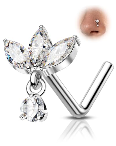 COCHARM Flower Titanium Nose Stud