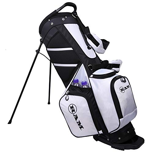Ram Golf Response Stand Bag, 14 Way Divider, White #TOP1