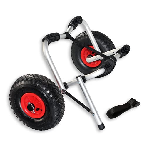 VOYAGGE Universal Kayak Carrier â€“ Trolley for Carrying Kayaks, Canoes, Paddleboards, Float Mats, and Jon Boats