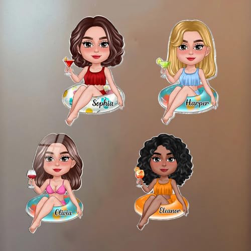 Imán personalizado para puerta de crucero con diseño de chica