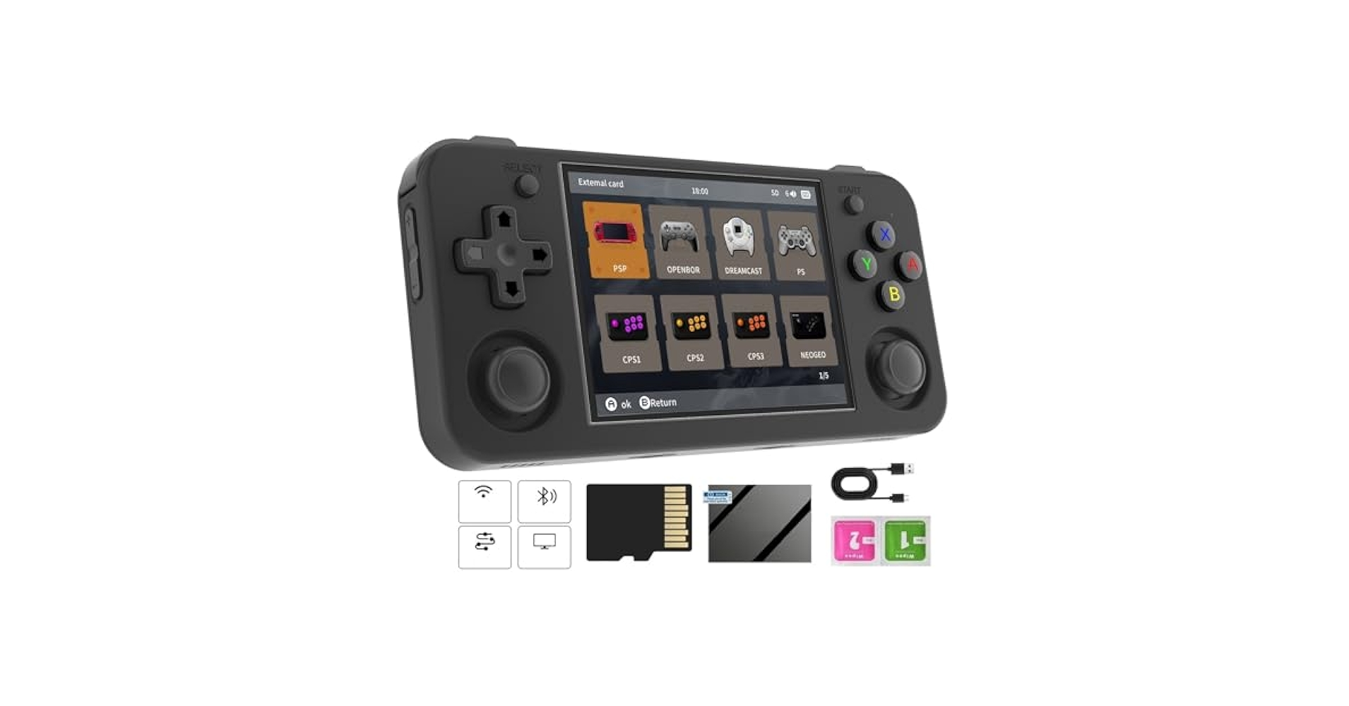 箱ダメージ RG35XX H ブラック Amazon.com: RG35XX H Retro Handheld Game with Linux System