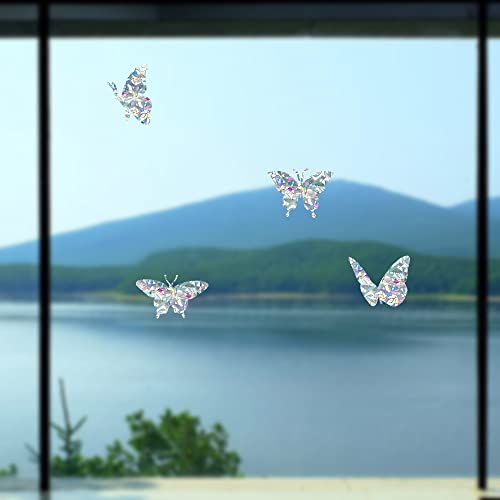 Butterfly Static Window Clings Anti Collision Window Decals For Bird Strikes, Glass Alert Stickers, Stop Birds Flying Into Windows, Set Of 20 #TOP3