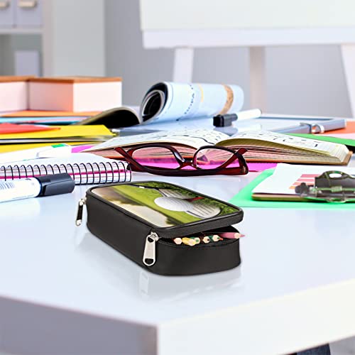 Image of Pardick Cute Pencil Case Golf Ball Print Large Capacity Pencil Pouch Simplicity Pencil Box Pencil Bag Pen Case Large Stationery Organizer Bag with Zipper for Kids Boy Girls School Office Supplies