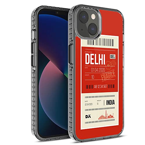 Image of DailyObjects Delhi City Tag Stride 2.0 Case Cover Compatible with iPhone 13 | Slim Back Cover | Designer Matte Finish | Hard Ultra Protective & Shockproof