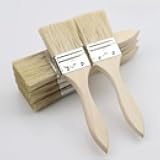 6pcs Flat Paint Brushes – 1.5 Inches (3.81cm) Wide Brush with Wooden Handle for Acrylic, Watercolor & Oil Painting