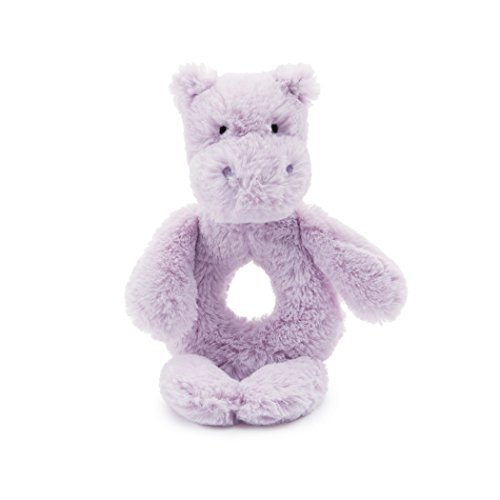 Jellycat Bashful Hippo Soft Plush Baby Toy Ring Rattle