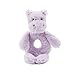 Jellycat Bashful Hippo Soft Plush Baby Toy Ring Rattle