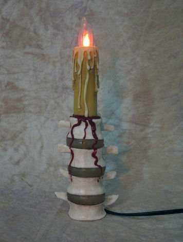 Skeletons And More DIS-600 4-Part Lumbar Candle with Blood
