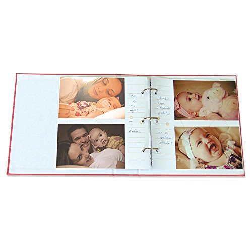 Álbum de Fotos Bebê Tecido Azul - 200 Fotos 10x15 cm - 24,5x23 cm