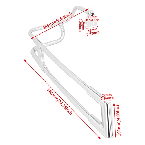 Kit Soportes Guardia Alforjas Traseras Harley Touring Cromo miniatura 4