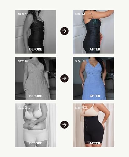 Image of FeelinGirl Shapewear Faja Body Shaper Tummy Control Shapewear Fajas Colombianas Moldeadoras Butt Lifting Shorts