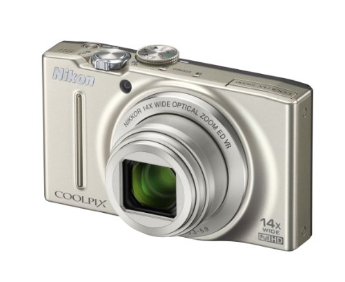 Nikon Coolpix S8200 16.1 Mp Cmos Digital Camera With 14X Optical Zoom Nikkor Ed Glass Lens And Full Hd 1080P Video (Silver) #TOP1