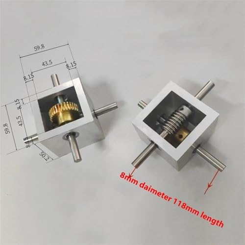 Reductor de engranaje helicoidal de 90 grados para transmisiones precisas con eje de 8 mm 7
