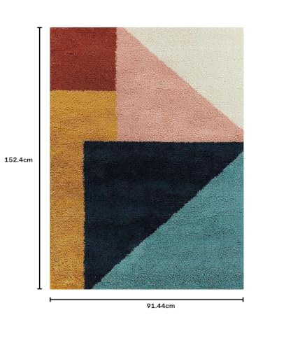Image of Soft Fluffy Shag, 3X5 Rectangular Rugs for Living Room, Shaggy Floor Carpet for Bedroom, Kids Home Decor, Non-Slip