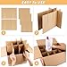 8 Sets Glass Packing Kits, Glass Dividers for Moving Boxes, Glassware Dish Packing Boxes Corrugate Inserts Cardboard Dividers, Box Glass Cell Divider with 50 pcs Foam Pouches,Fit 16x12x12 Inch Box