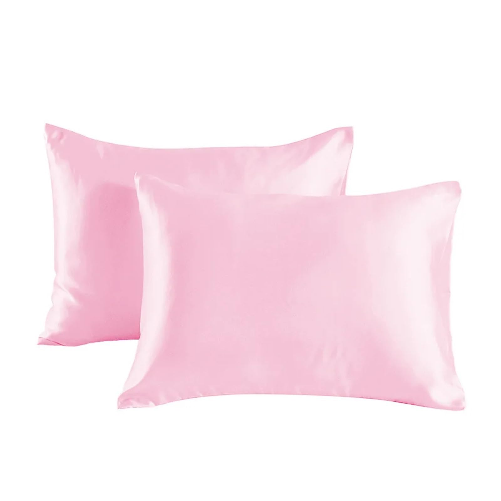 Pillowcase 2pc Satin Pillowcase - Silky Pillow Cases For Hair And Skin With Envelope Closure(Pink2,20x30 IN)