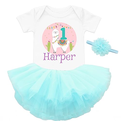 Llama birthday outfit baby girl Llama birthday shirt Alpaca girl birthday outfit customized handmade birthday outfit