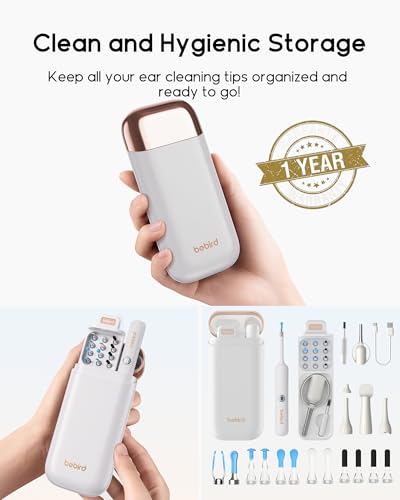 Image of Bebird Earsight Plus Ear Cleaning Camera Wax Removal Tool kit, FSA HSA Eligible Flexible Ear Scope Otoscope Camera Light, Visual Ear Picker Wireless Earwax Remover Tweezers for Adults & Kids (Wihte)
