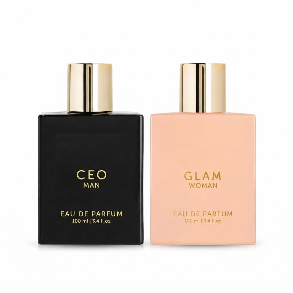 Luksusowy CEO & Glam Eau de Parfum Duo | 2 Premium 100ml Spraye zapachowe | Długotrwałe perfumy unisex | Sophisticated Scent Collection | Elegancki zestaw podarunkowy
