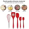 NatureMan 5 Pieces Non-Stick Food Silicone Kitchenware Utensils- Kids Cooking Sets - for Cooking Baking Mixing, Stirring-Ergonomic Dishwasher Safe（Red） #2