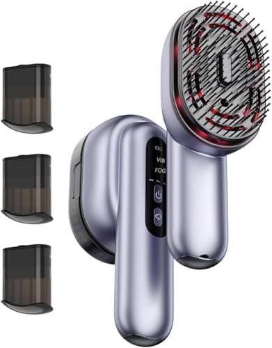 Electric Scalp Massage Comb,Portable Scalp Massager Electric,Unique Essential Oil Atomization Function,Massaging Thescalp While Nourishing Hair,Relieve Head Pressure,Purple