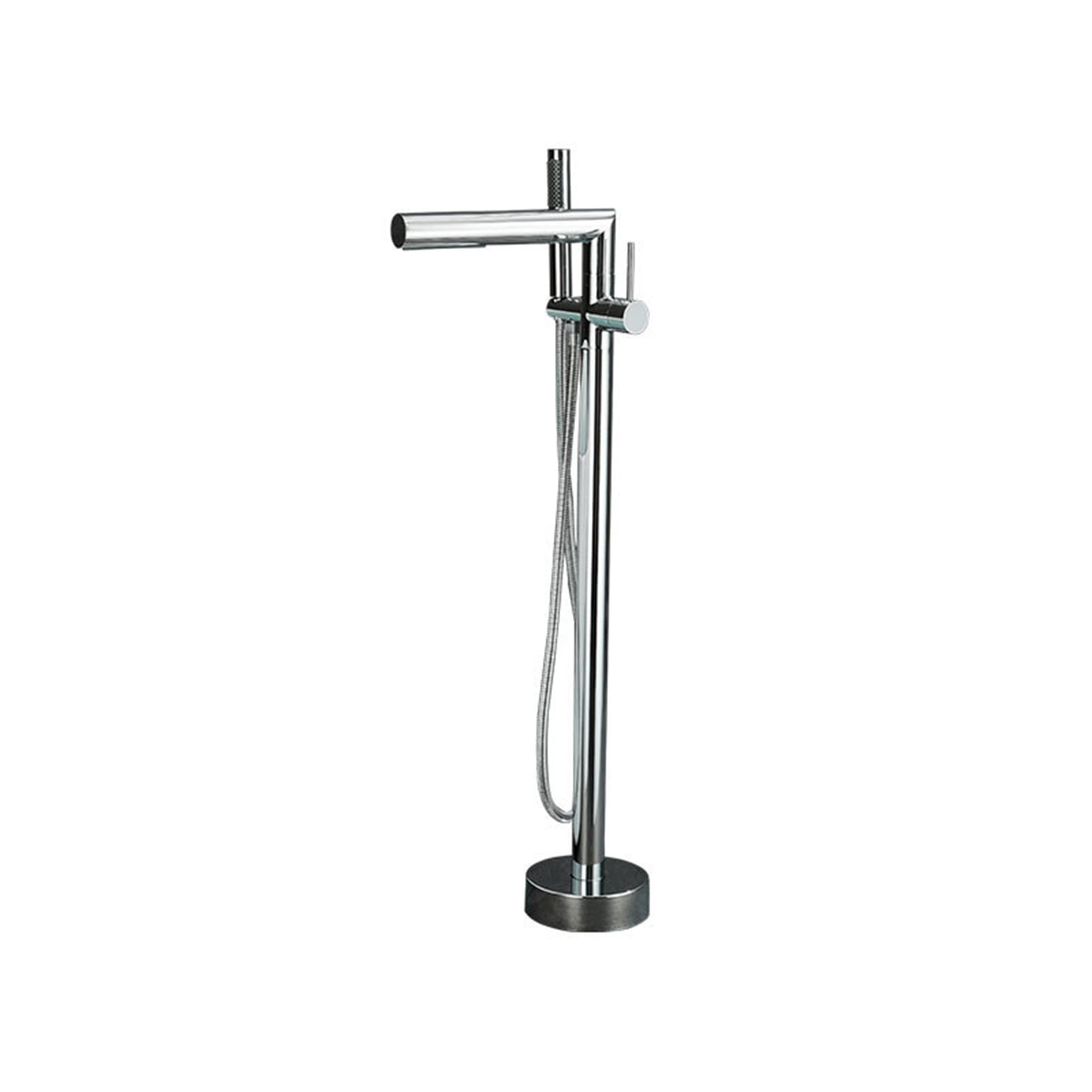 HADECOLL Freestanding Bathtub Faucet Floor Mounted Hot And Cold Brass 360° Rotation Bathtub Tap Freestanding Bath Mixer Taps, Chrome,Chrome