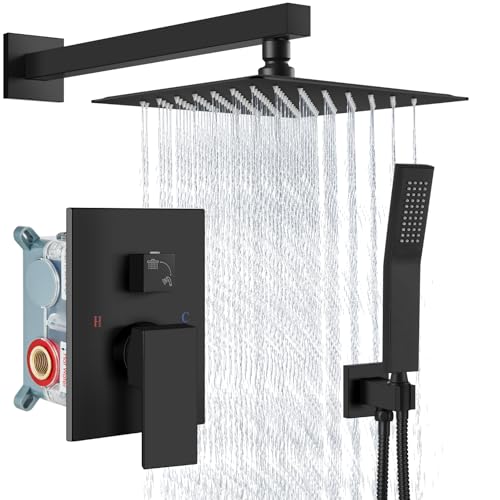 Aolemi Shower Faucet Set Rain Shower System with Handheld Spray Bathroom Shower Combo Rough-in Valve...
