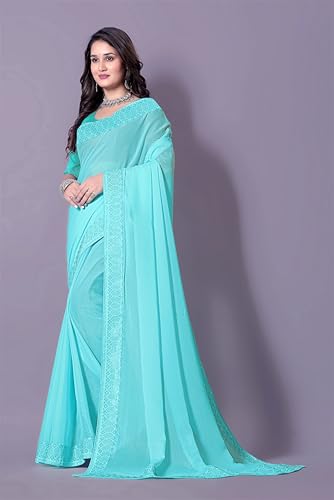 Image of FASHION Women's Trendy Banarasi Kanjivaram Navy Color Art Silk Saree with Blouse Material