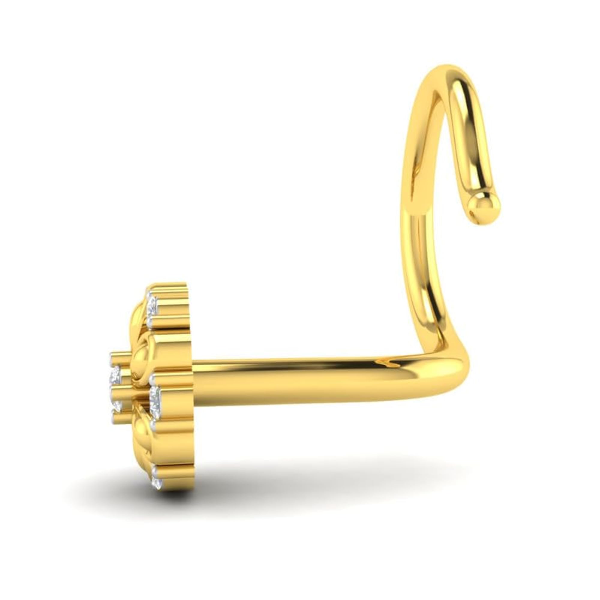 Women's 9K BIS Hallmarked Yellow Gold Stud Nosering