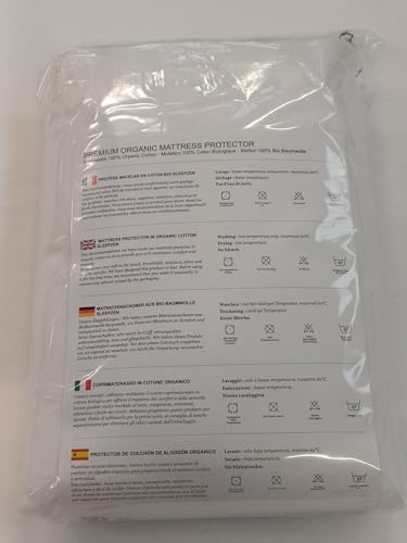 SLEEPZEN Mattress Protector 70x200 cm Fitted Sheet 100% Organic Cotton Flannel, Absorbent, Hypoallergenic - Image 3