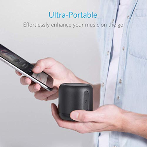 Anker Soundcore mini, Super-Portable Bluetooth Speaker with 15-Hour Playtime, 66-Foot Bluetooth Range, Wireless Speaker with Enhanced Bass, Noise-Cancelling Microphone, for Outdoor, Travel(Renewed)