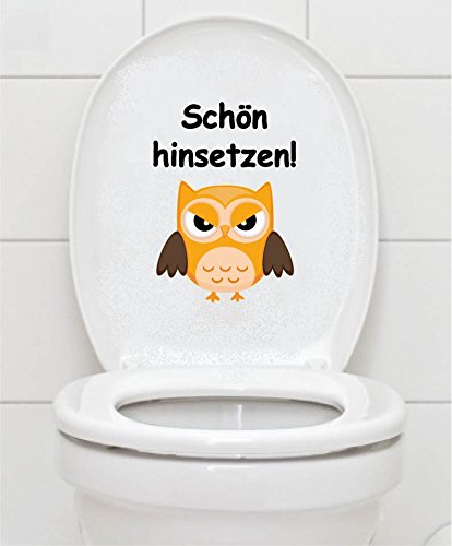 Toilettensitz Aufkleber Tiermotive - Lustige WC Dekoration | 29,5x29,5 Cm PVC Aufkleber